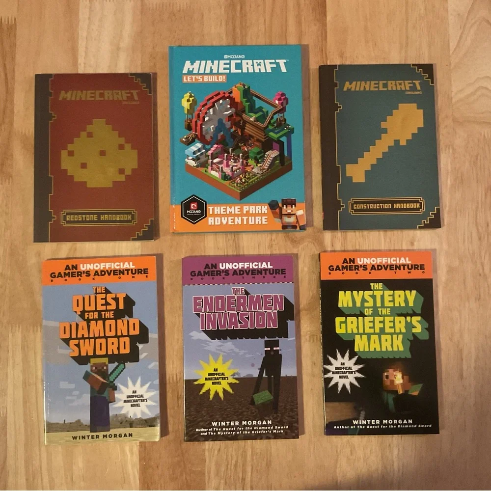 Minecraft Video Game Book Collection Lot of 6
